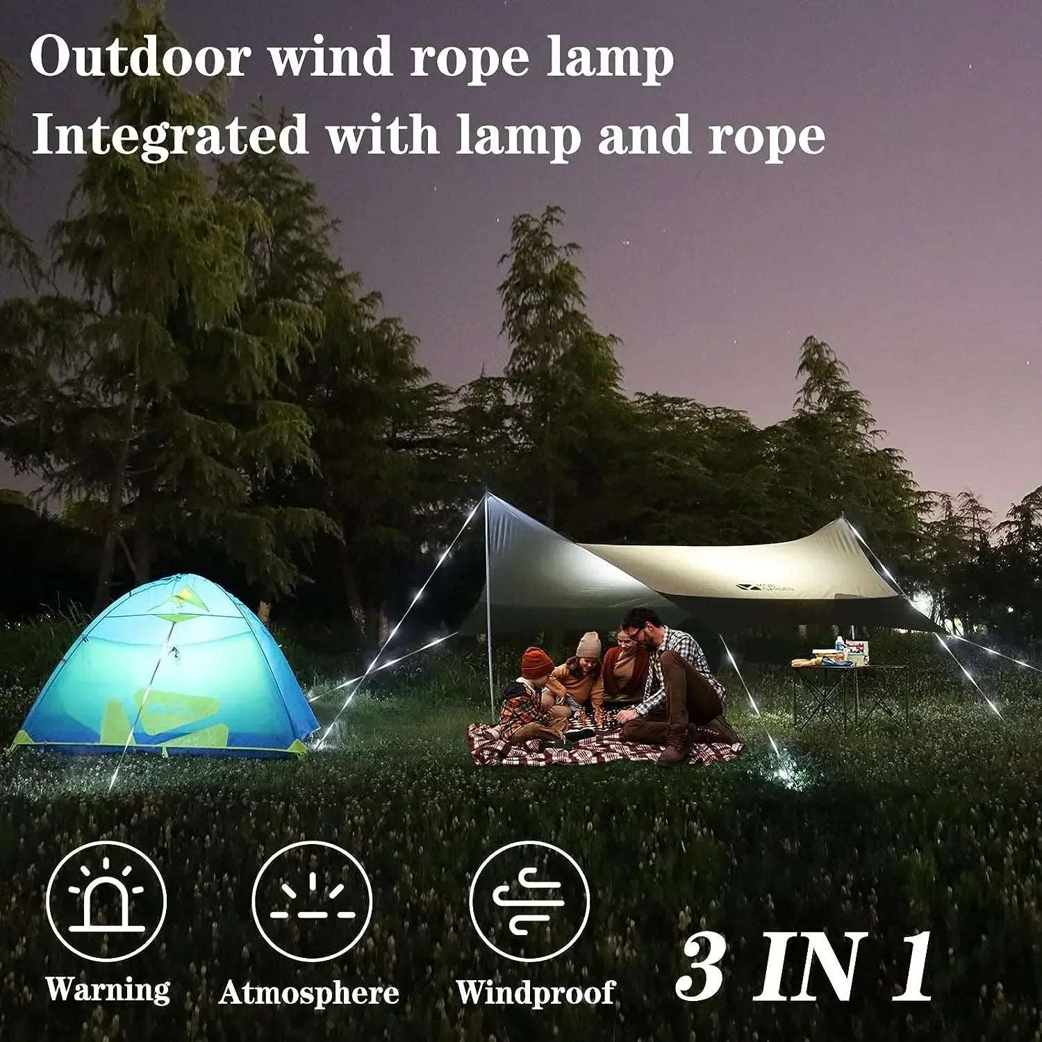 LED Camping Wind Rope - Only Accessories