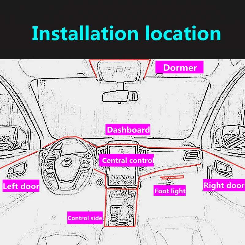 Car Interior LED Decorative Lamp - Only Accessories