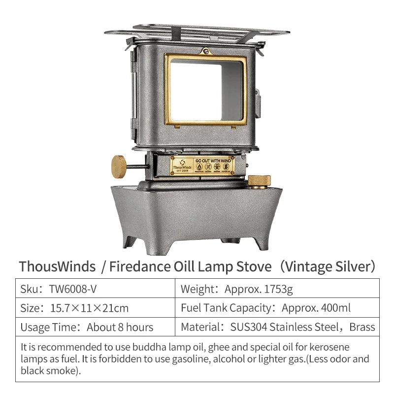 Winds Firedance Oil Lamp Stove - Only Accessories